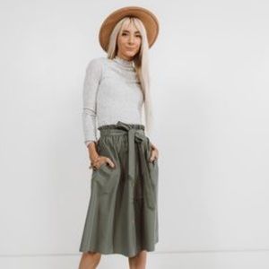 • Shop Stevie Jade Button Down Skirt •